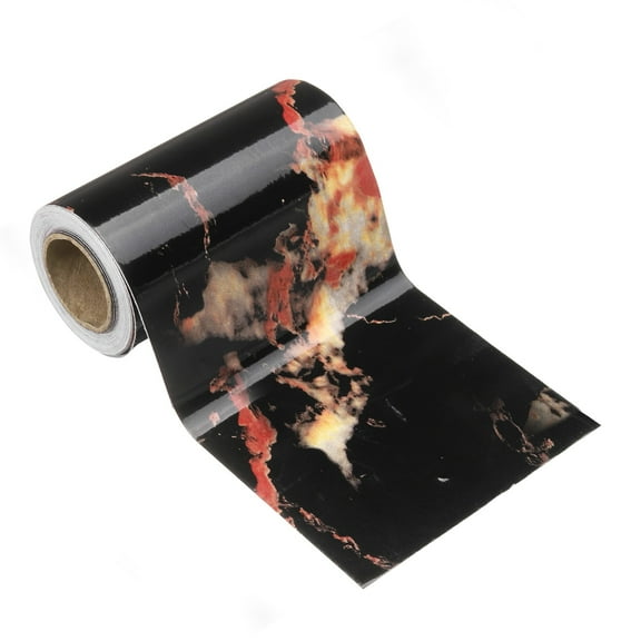 Uxcell Wood Grain Wallpaper Border 4" x 16.4ft Textured Frame Sticker, Black Crystal