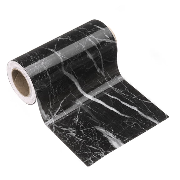 Uxcell Wood Grain Wallpaper Border 4" x 16.4ft Textured Frame Sticker, Black Texture