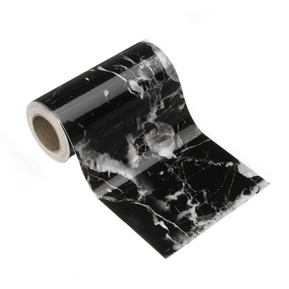 Uxcell Wood Grain Wallpaper Border 4" x 16.4ft Textured Frame Sticker, Black White