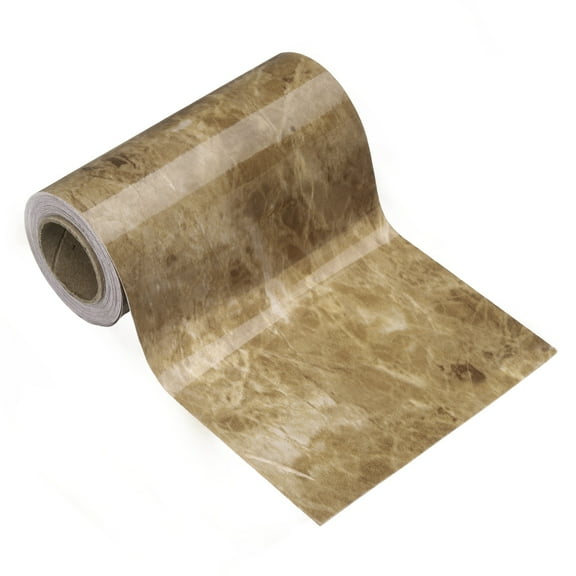 Uxcell Wood Grain Wallpaper Border 4" x 16.4ft Textured Frame Sticker, Brown Stone