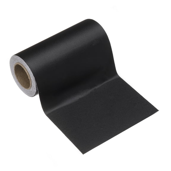 Uxcell Wood Grain Wallpaper Border 4" x 16.4ft Textured Frame Sticker, Matte Black