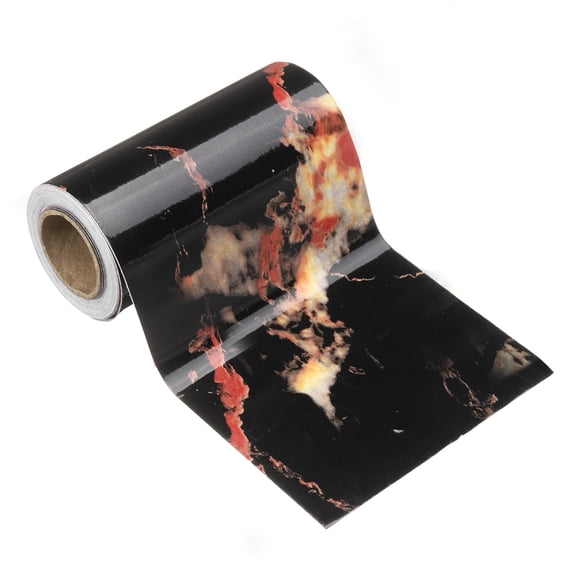 Uxcell Wood Grain Wallpaper Border 5" x 16.4ft Textured Frame Sticker, Black Crystal