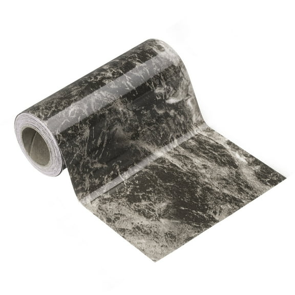 Uxcell Wood Grain Wallpaper Border 5" x 16.4ft Textured Frame Sticker, Black Stone