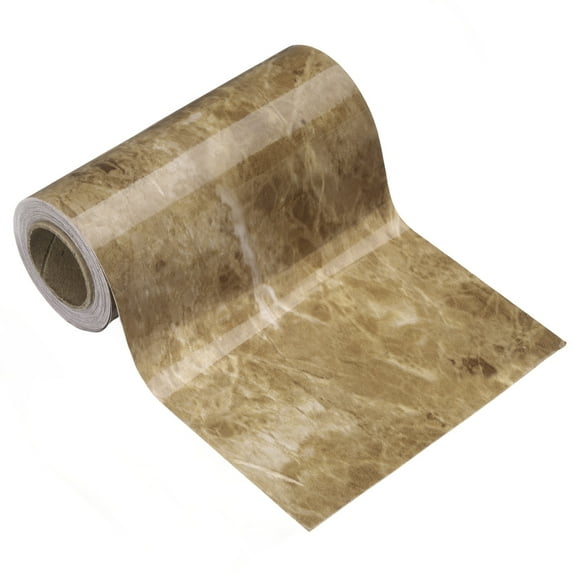 Uxcell Wood Grain Wallpaper Border 5" x 16.4ft Textured Frame Sticker, Brown Stone