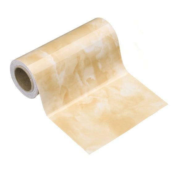 Uxcell Wood Grain Wallpaper Border 5" x 16.4ft Textured Frame Sticker, Yellow Jade
