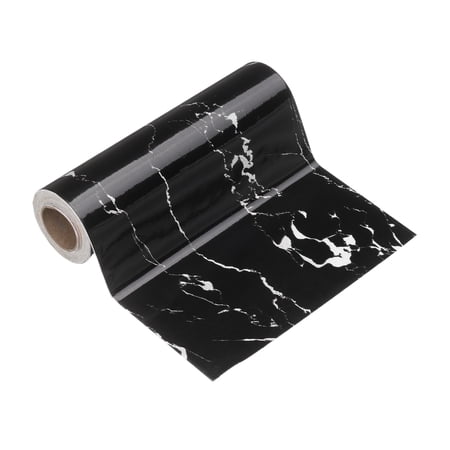 Uxcell Wood Grain Wallpaper Border 6" x 16.4ft Textured Frame Sticker, Black Cloud