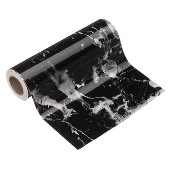 Uxcell Wood Grain Wallpaper Border 6" x 16.4ft Textured Frame Sticker, Black White