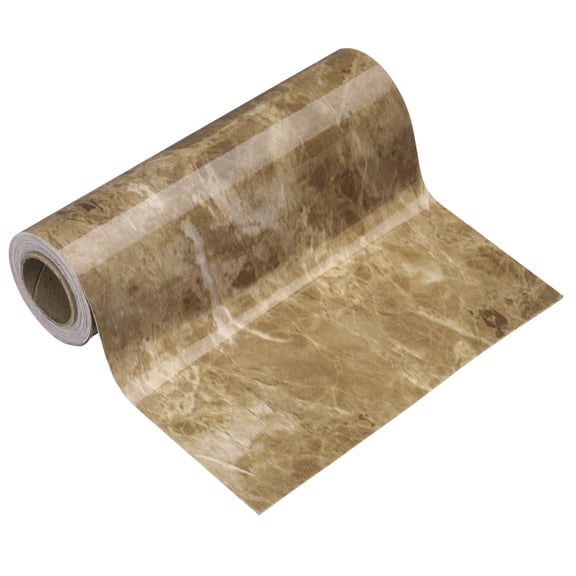 Uxcell Wood Grain Wallpaper Border 6" x 16.4ft Textured Frame Sticker, Brown Stone