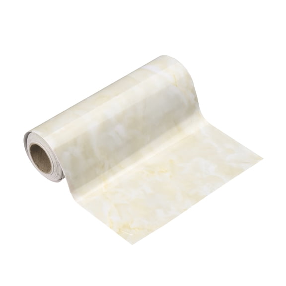 Uxcell Wood Grain Wallpaper Border 6" x 16.4ft Textured Frame Sticker, White Jade