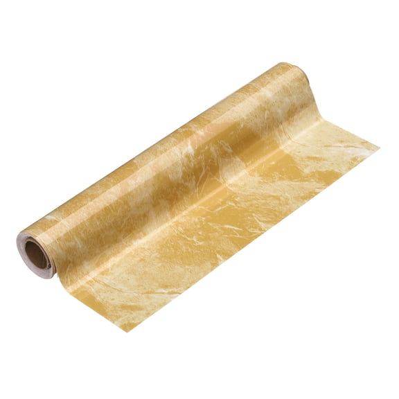 Uxcell Wood Grain Wallpaper Border 6" x 16.4ft Textured Frame Sticker, Yellow Stone