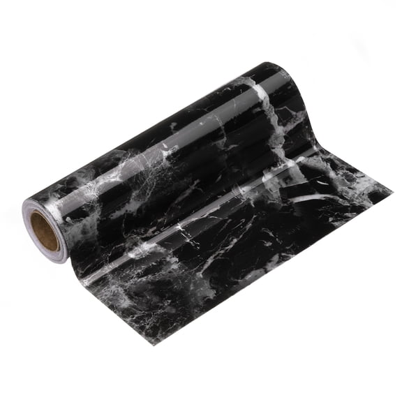 Uxcell Wood Grain Wallpaper Border 8" x 16.4ft Textured Frame Sticker, Black White