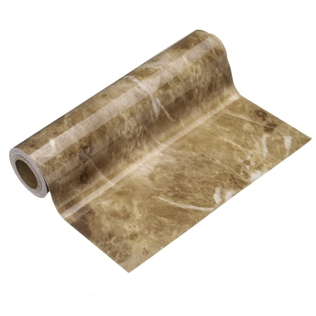 Uxcell Wood Grain Wallpaper Border 8" x 16.4ft Textured Frame Sticker, Brown Stone