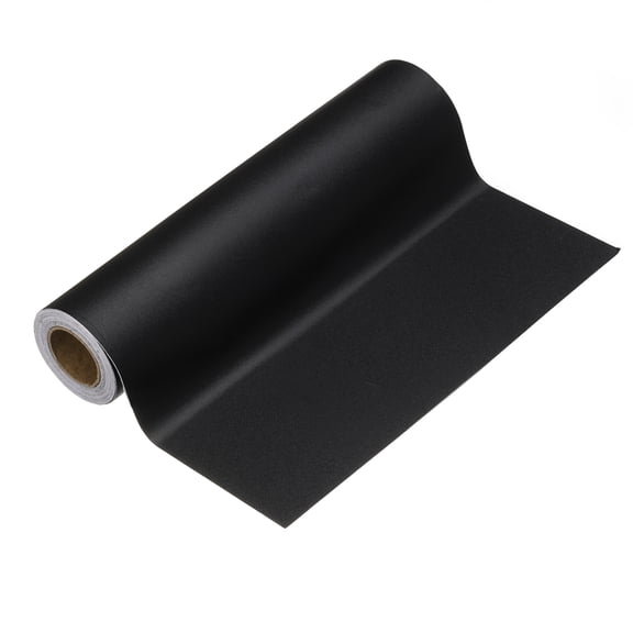 Uxcell Wood Grain Wallpaper Border 8" x 16.4ft Textured Frame Sticker, Matte Black