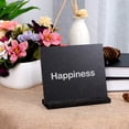 thumbnail image 1 of Uxcell Wood Mini Chalkboard Memos Message Board with Easel Double Side Label Black, 1 of 7