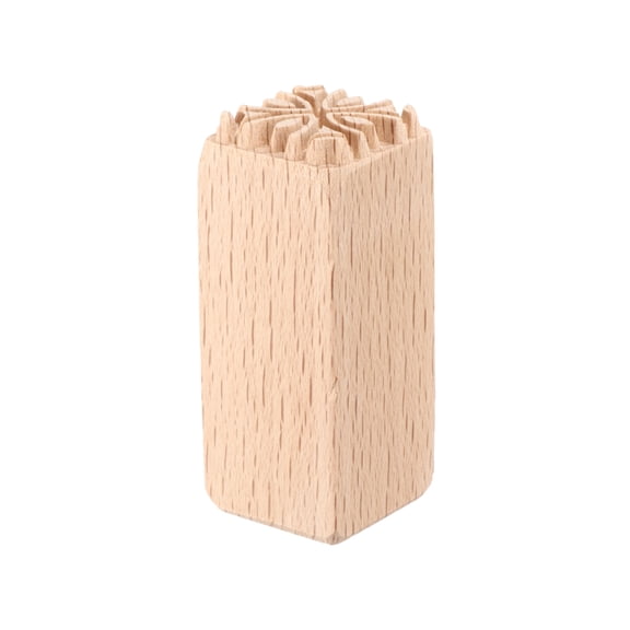 Uxcell Wood Pottery Tools Stamps 0.8" Dia Square Wooden Natural Clay Pottery Stamps Square Continuous Pattern