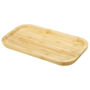 Uxcell Wood Saucer, Rectangular Wooden Plant Drainage Tray Bonsai Plants Saucer Succulent Pot for Balcony Patio 10x6 Inch
