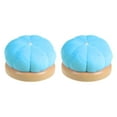 thumbnail image 1 of Uxcell Wooden Base Needle Pincushions Japanese Style Pin Cushions, Sky Blue 2 Pack, 1 of 5