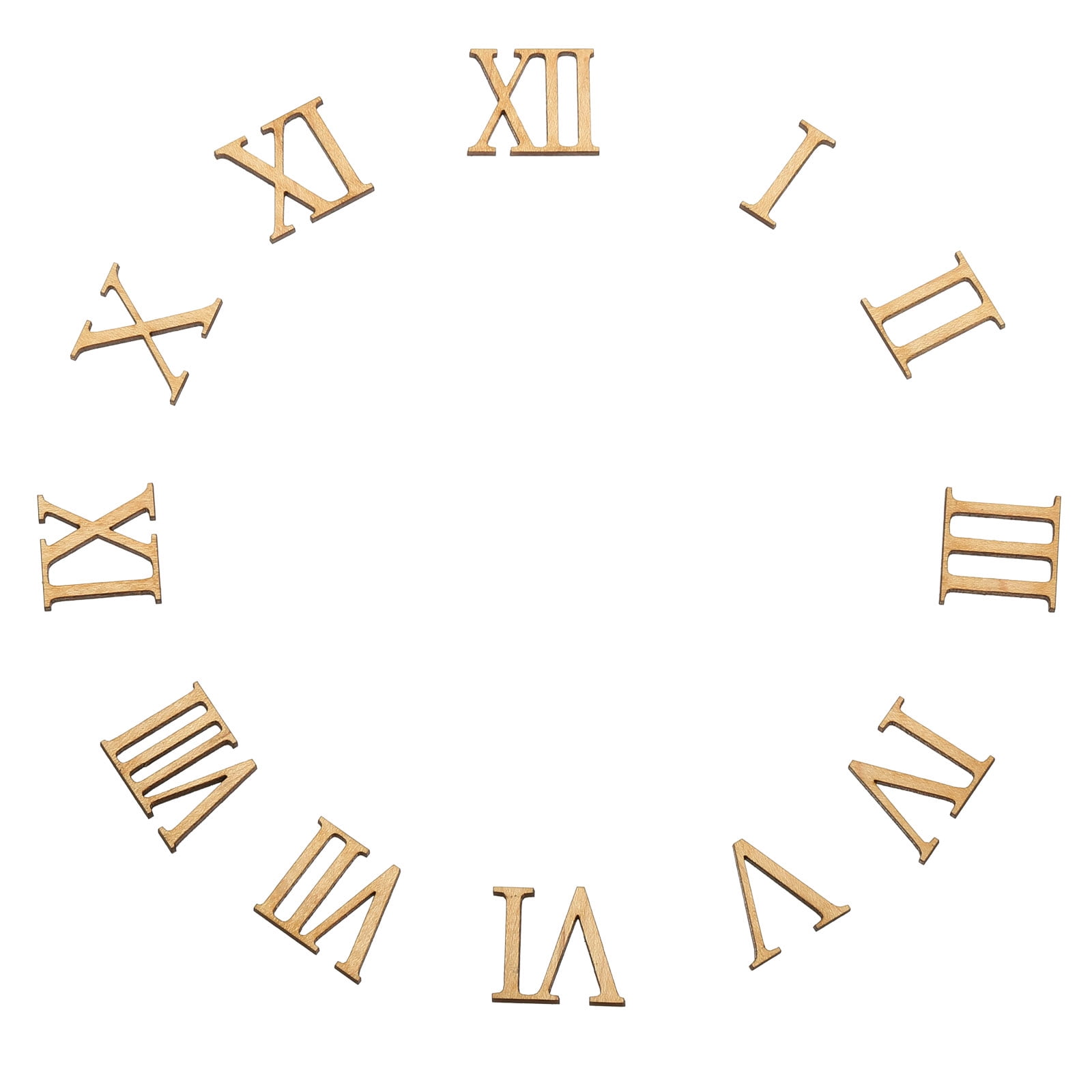 Uxcell Wooden Clock Numbers Kit, Self Adhesive Clock Numbers ...