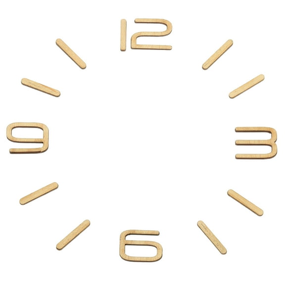 Uxcell Wooden Clock Numbers Kit, Self Adhesive Clock Number Accessories for DIY Digital Clock Number Replacement Parts, Arabic numerals/vertical bars