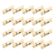 Uxcell Wooden Clothespins Clips Nonslip Family Multipurpose Clothing 20 Packs