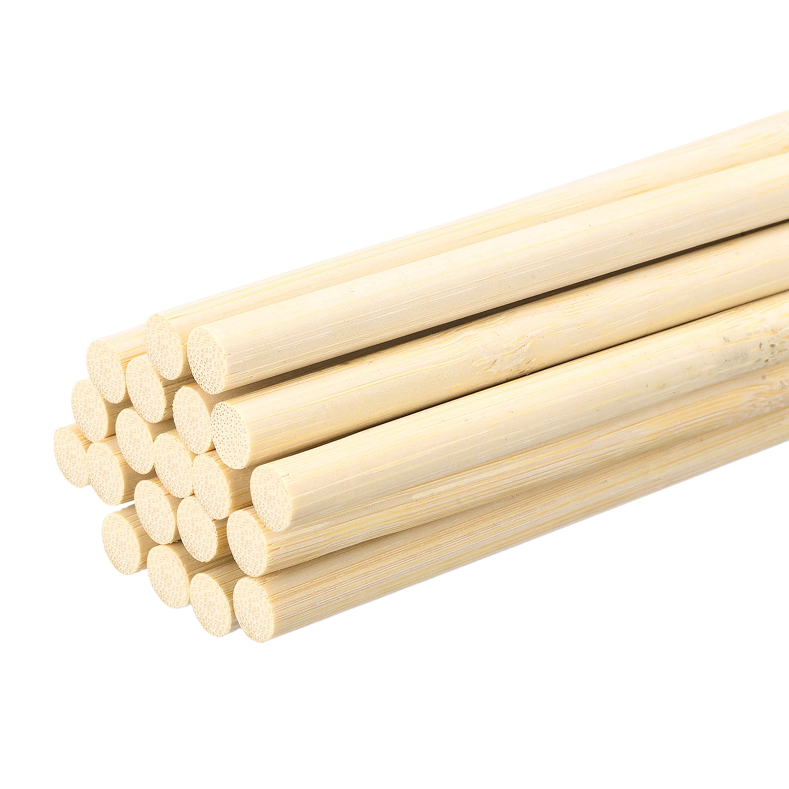 Uxcell Wooden Dowel Rods, 11/32 x 16 Inch Round Dowel Rod Wood Sticks Bamboo Stick for Arts Crafts Photo Booth Props DIY Building Model, 20 Pack