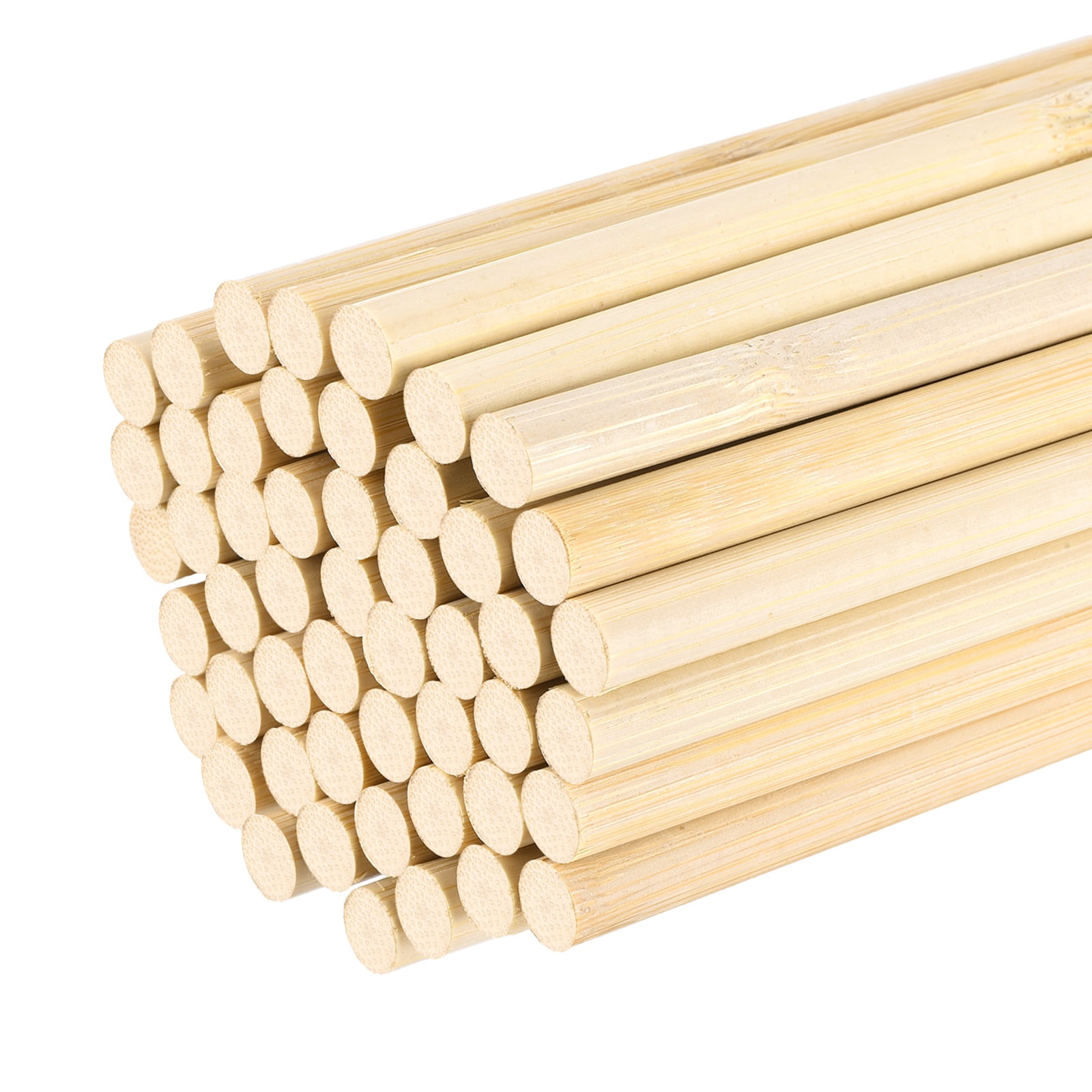 Uxcell Wooden Dowel Rods, 11/32 x 8 Inch Round Dowel Rod Wood Sticks Bamboo Stick for Arts Crafts Photo Booth Props DIY Building Model, 50 Pack