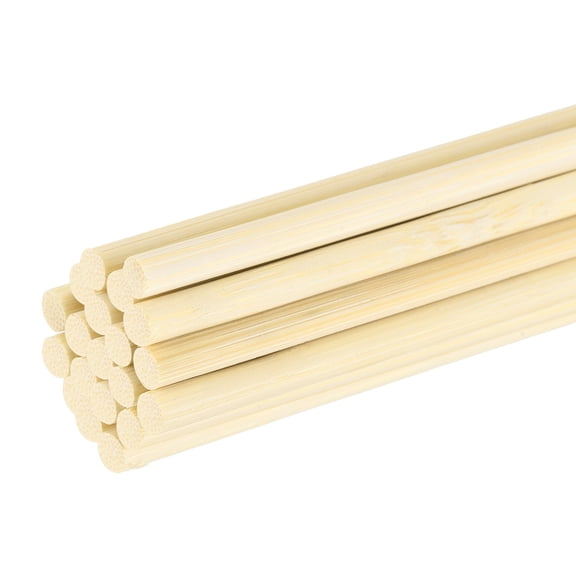 Uxcell Wooden Dowel Rods, 5/32 x 20 Inch Round Dowel Rod Wood Sticks Bamboo Stick for Arts Crafts Photo Booth Props DIY Building Model, 20 Pack