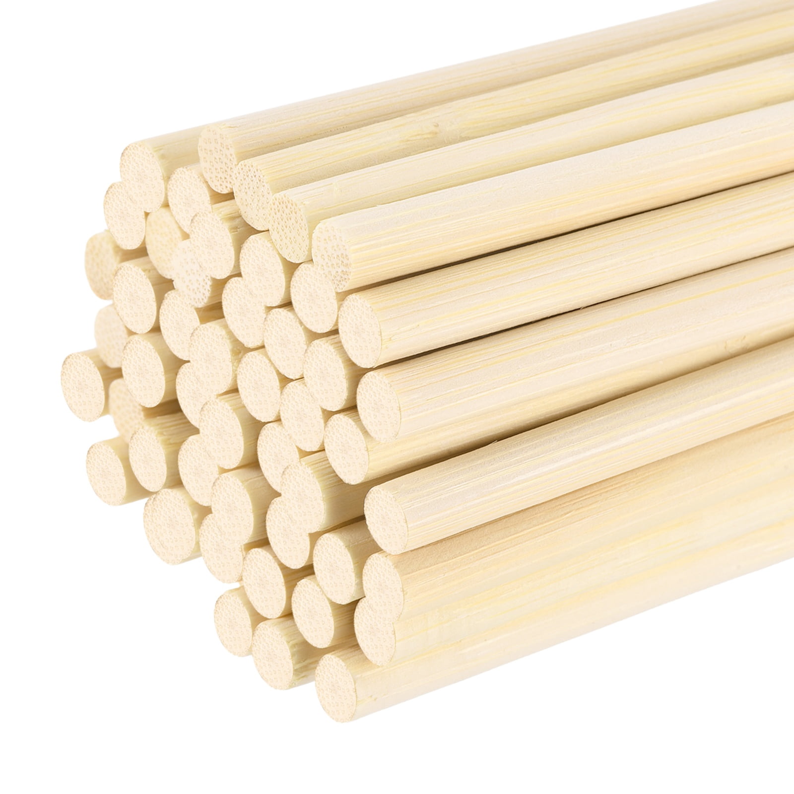 Uxcell Wooden Dowel Rods,  9/32 x 20 Inch Round Dowel Rod Wood Sticks Bamboo Stick for Arts Crafts Photo Booth Props DIY Building Model, 50 Pack