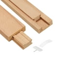 thumbnail image 1 of Uxcell Wooden Drawer Slides, 13-3/4" (35 CM) with Plastic Slide Glide Bracket, Wood Drawer Glides Rails Replacements, 1 of 5