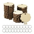 thumbnail image 1 of Uxcell Wooden Leaves, 100 Pack Unfinished Wood Leaves with Holes Blank Wooden Cutouts Ornaments Natural Wood Pieces, 1 of 6