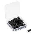 thumbnail image 1 of Uxcell Wooden Push Pins Decorative Pushpin Steel Needle for Office, Black 50 Pack, 1 of 5