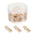 thumbnail image 1 of Uxcell Wooden Push Pins Decorative Pushpin with Clip for Craft Art, 50 Pack, 1 of 5