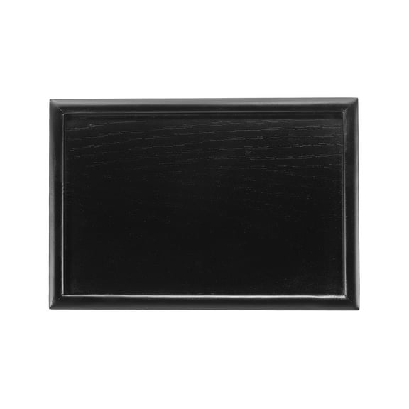 Uxcell Wooden Serving Tray Rectangular Decorative Platter for Home and Kitchen Use Black 8.7x5.9 Inch