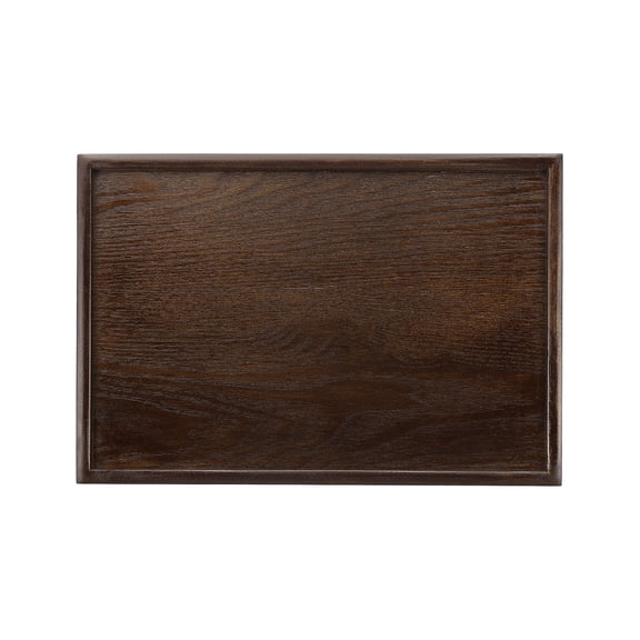 Uxcell Wooden Serving Tray Rectangular Decorative Platter for Home and Kitchen Use Brown 14.2x10.6 Inch