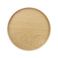 thumbnail image 1 of Uxcell Wooden Serving Tray Round Decorative Platter for Serving Food and Drinks with Stylish Design Light Brown 10.6 Inch, 1 of 6