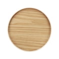 thumbnail image 1 of Uxcell Wooden Serving Tray Round Decorative Platter for Serving Food and Drinks with Stylish Design Light Brown 8.3 Inch, 1 of 5