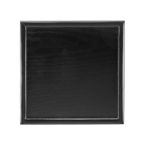 Uxcell Wooden Serving Tray Rectangular Decorative Platter for Home and Kitchen Use Black 7.1x7.1 Inch