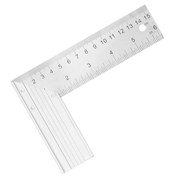 Uxcell Woodworking Square Ruler 6" Stainless Steel Try Square Precision Framing Carpenter Tool Metal Right Angle Ruler with Alloy Handle for Professional Carpentry, Silver