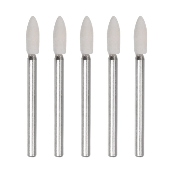 Uxcell Wool Felt Mounted Mandrel 4mm x 13mm 1/8 Inch Shank Conical Bits, 5 Pieces