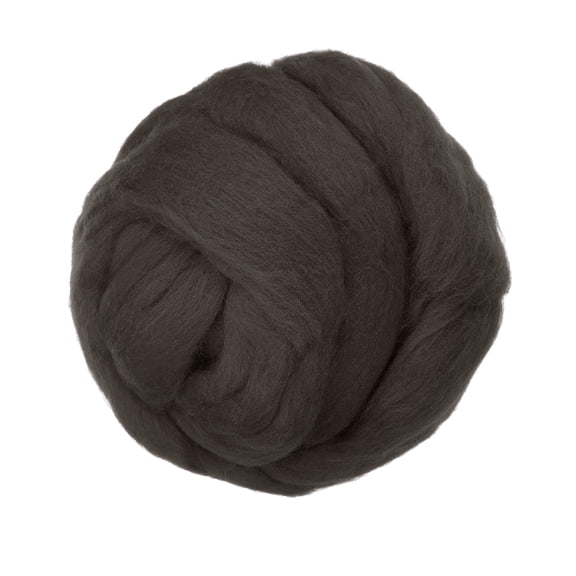 Uxcell Wool Roving Yarn, 150G/5.3OZ Soft Felting Wool Pure Chunky Roving Yarn Bulk for Needle Felting Knitting Blanket Spinning Weaving DIY Craft, Dark Gray