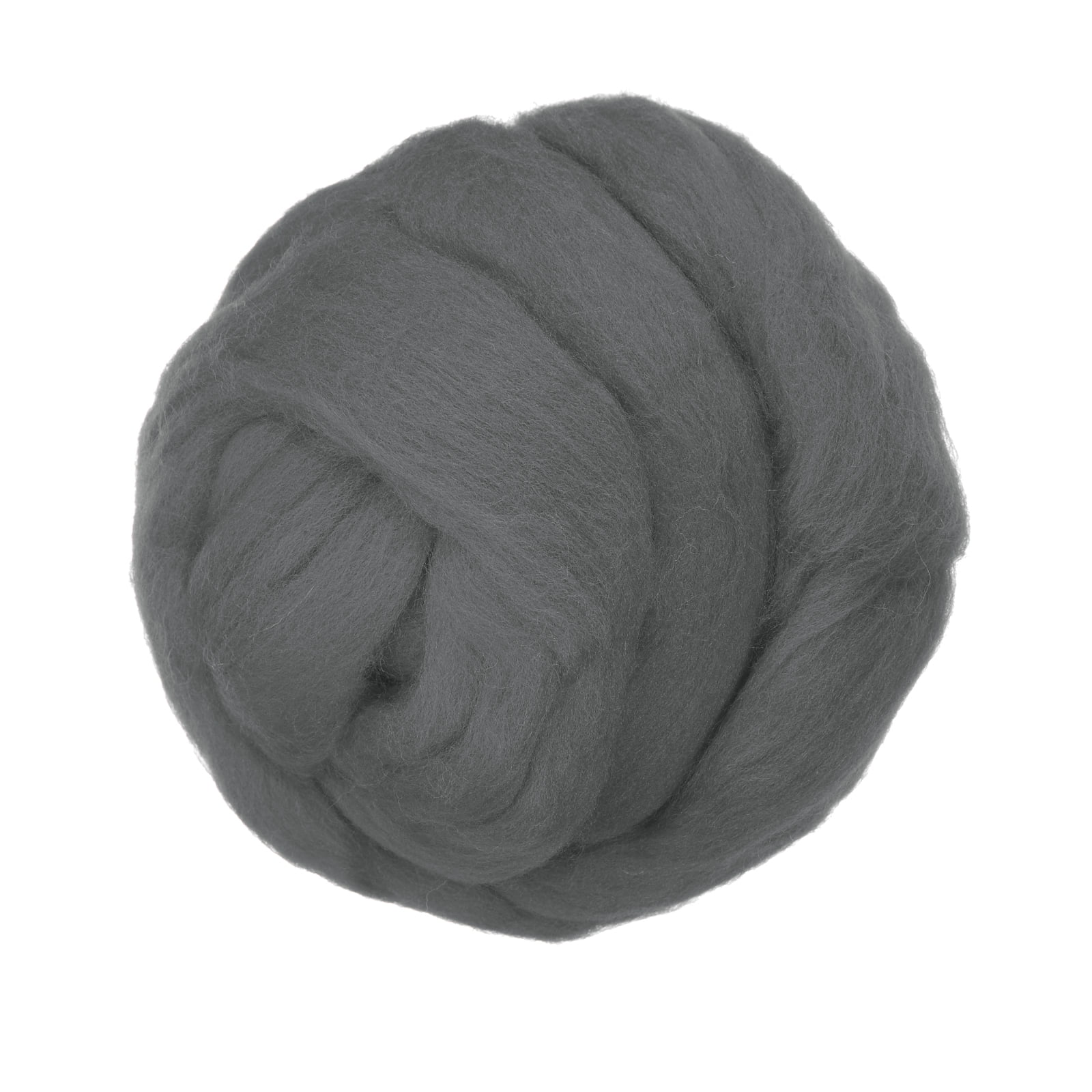 Uxcell Wool Roving Yarn, 250G/8.8OZ Soft Felting Wool Pure Chunky Roving Yarn Bulk for Needle Felting Knitting Blanket Spinning Weaving DIY Craft, Gray
