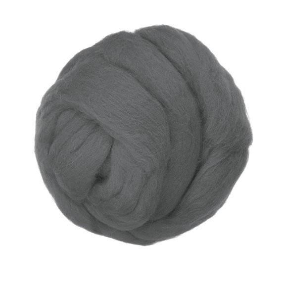 Uxcell Wool Roving Yarn, 250G/8.8OZ Soft Felting Wool Pure Chunky Roving Yarn Bulk for Needle Felting Knitting Blanket Spinning Weaving DIY Craft, Gray