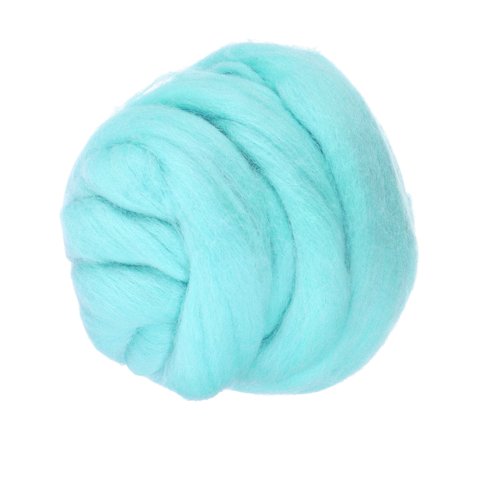 Uxcell Wool Roving Yarn, 250G/8.8OZ Soft Felting Wool Pure Chunky Roving Yarn Bulk for Needle Felting Knitting Blanket Spinning Weaving DIY Craft, Sky Blue