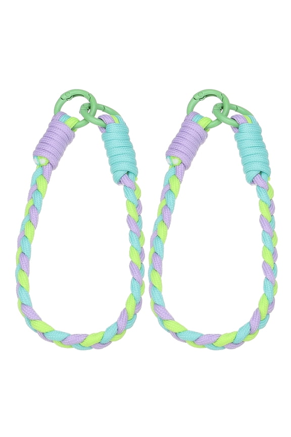 Woven Phone Wrist Strap, 2Pcs Nylon Cell Phone Bracelet(Purple Blue Orange)