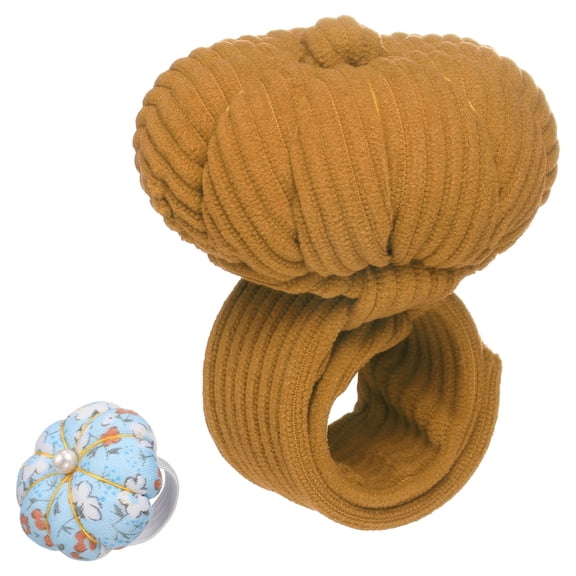 Uxcell Wrist Pin Cushions, Sewing Needle Pin Cushion Adjustable Strap Brown/Blue