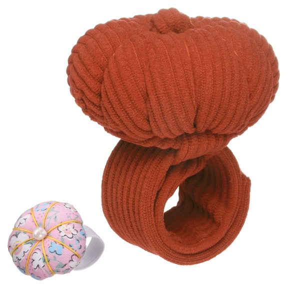 Uxcell Wrist Pin Cushions, Sewing Needle Pin Cushion Adjustable Strap Maroon/Pink