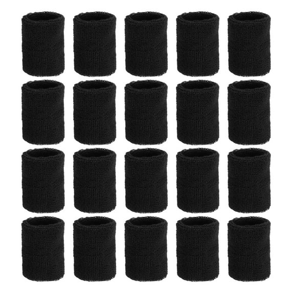 Uxcell Wrist Sweatbands Sports Bands for Men & Women Athletic Absorbent for Basketball Football Tennis Soccer Running Black