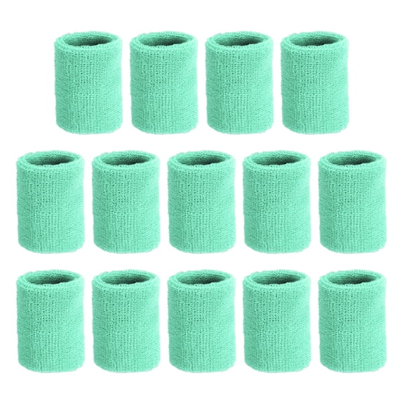 Uxcell Wrist Sweatbands Sports Wrist Bands for Men & Women Athletic Absorbent for Basketball Football Tennis Running Mint Green
