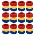 thumbnail image 1 of Uxcell Wrist Sweatbands Sports Wrist Bands for Men & Women Athletic Absorbent for Basketball Football Tennis Soccer Running Cream Red, Yellow, Blue, 1 of 6