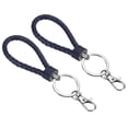 thumbnail image 1 of Uxcell Wristlet Keychains Wrist Lanyard Keychain Hand Strap Keys Holder Navy Blue 2 Pack, 1 of 5